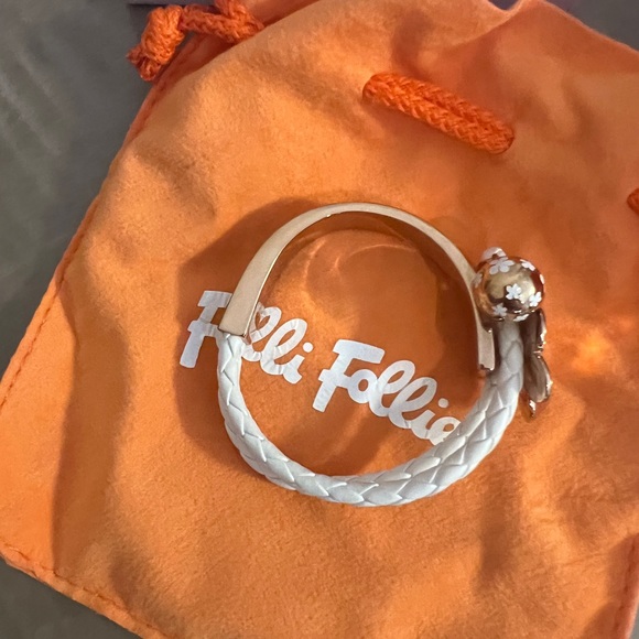 Folli Follie Ladies Plated White & Rose Gold Rope Bracelet - Picture 2 of 5